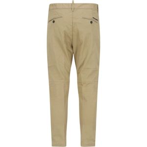 Dsquared2, Broeken, Heren, Beige, XL, Beige Broek