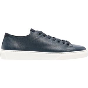 Woolrich, Blauwe Sneakers met Suède Panelen Blauw, Heren, Maat:42 EU