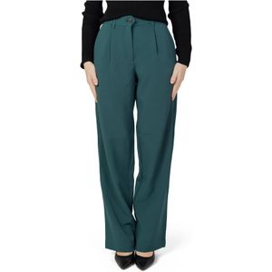 Vila, Broeken, Dames, Groen, 2Xs, Polyester, Bootcut Broek voor Dames