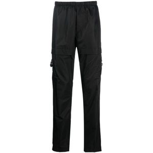 Givenchy, Broeken, Heren, Zwart, 2Xl, Zwarte Slim-Fit Cargo Broek met 4G Motief