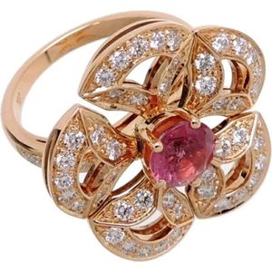 Bvlgari Vintage, Pre-owned, Dames, Geel, ONE Size, Pre-owned Rose Gold rings