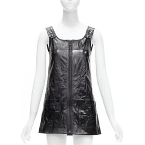 Dior Vintage, Pre-owned, Dames, Zwart, S, Katoen, Pre-owned Leather dresses