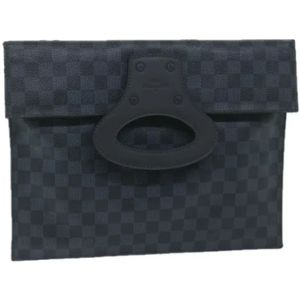Louis Vuitton Vintage, Pre-owned, Dames, Zwart, ONE Size, Pre-owned Canvas clutches