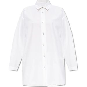 Jil Sander, Blouses & Shirts, Dames, Wit, M, Katoen, Loszittend shirt