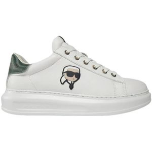 Karl Lagerfeld, Witte Heren Sneakers Kapri Stijl Wit, Heren, Maat:42 EU