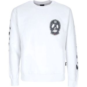 Propaganda, Sweatshirts & Hoodies, Heren, Wit, XL, Katoen, Witte Crewneck Sweatshirt met Geborduurd Logo