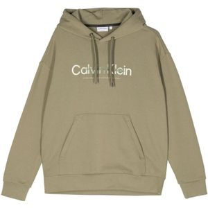 Calvin Klein, Sweatshirts & Hoodies, Heren, Groen, M, Katoen, Hoodies