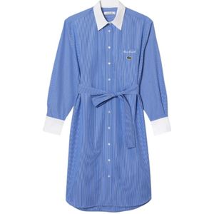 Lacoste, Blauwe Casual Jurken voor Vrouwen Blauw, Dames, Maat:XS