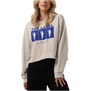 Alix The Label, Sweatshirts & Hoodies, Dames, Grijs, S, World Tour Cropped Sweater