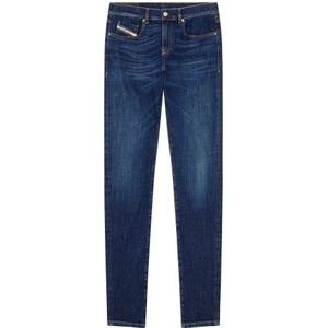 Diesel, Jeans, Heren, Blauw, W31 L32, Katoen, Slim-fit Donkerblauwe Jeans