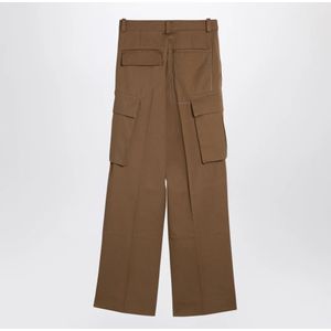 Victoria Beckham, Broeken, Dames, Beige, XS, Cargo Broek