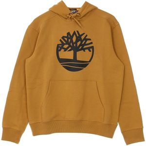 Timberland, Sweatshirts & Hoodies, Heren, Bruin, S, Katoen, Kern Logo Hoodie Zwart Tarwe