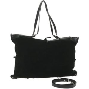 Yves Saint Laurent Vintage, Pre-owned, Dames, Zwart, ONE Size, Suède, Pre-owned Suede shoulder-bags