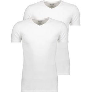 PME Legend, Tops, Heren, Wit, 3Xl, 2-Pack Slim Fit V-hals T-shirts