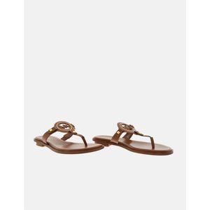 Michael Kors, Schoenen, Dames, Bruin, 37 EU, Leer, Camel Leren Sandalen