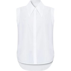 Jil Sander, Blouses & Shirts, Dames, Wit, L, Katoen, Mouwloos shirt
