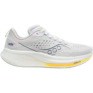 Saucony, Sport, Dames, Grijs, 40 EU, Witte Peel Ride 17 Hardloopschoenen