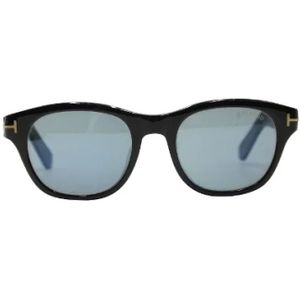 Tom Ford Pre-owned, Pre-owned, Dames, Zwart, ONE Size, Tweed, Pre-owned Plastic sunglasses