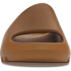 Adidas, Schoenen, Dames, Bruin, 42 EU, Yeezy Slide Ochre - Maat Groter voor Comfort