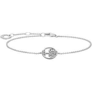 Thomas Sabo, Accessoires, Dames, Grijs, ONE Size, Tree of Love Armband met Witte Stenen