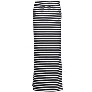 10Days, Gestreepte Maxi Rok met Kangoeroezak Zwart, Dames, Maat:M