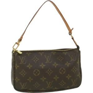 Louis Vuitton Vintage, Pre-owned, Dames, Bruin, ONE Size, Pre-owned Fabric clutches