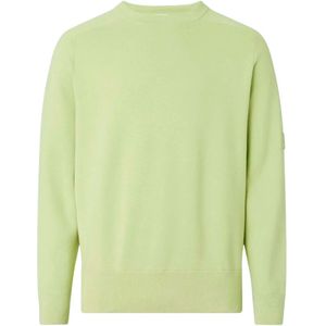 Calvin Klein, Truien, Heren, Groen, L, Wol, Lichtgroene Sweaters