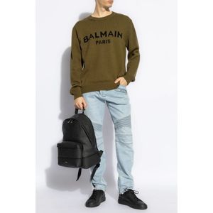 Balmain, Jeans, Heren, Blauw, W32, Katoen, Jeans met logo