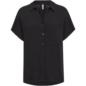 Soyaconcept, Blouses & Shirts, Dames, Zwart, S, Short Sleeve Shirts