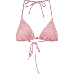 Versace, Bikini Top met Barok Print Roze, Dames, Maat:XL