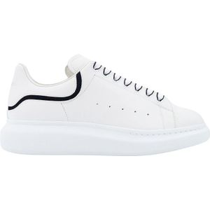 Alexander McQueen, Schoenen, Heren, Wit, 40 EU, Leer, Witte Sneakers Veters Dubbel Logo