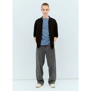 A.p.c., Tops, Heren, Veelkleurig, S, Katoen, Gestreept Crewneck T-shirt in stretch-jersey