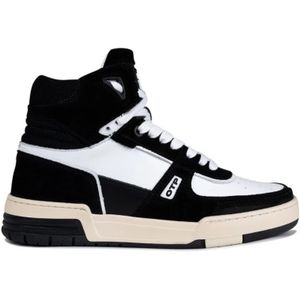 Off The Pitch, Buiten het veld Basketta Sneakers Hi Nero/Blanco Wit, Heren, Maat:41 EU