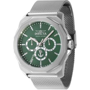 Invicta Watches, Accessoires, Heren, Grijs, ONE Size, Ocean Voyage Quartz Horloge Groene Wijzerplaat