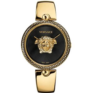 Versace, Accessoires, Dames, Geel, ONE Size, Palazzo Empire Roestvrijstalen Horloge