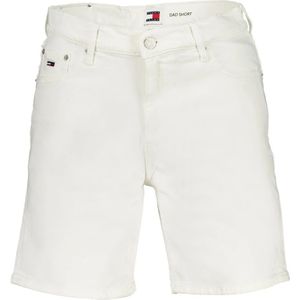 Tommy Hilfiger, Korte broeken, Heren, Wit, W31, Denim, Witte Heren Korte Jeans Vader Stijl