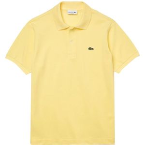 Lacoste, Gele Polo Shirt Geribbelde Kraag Geel, Heren, Maat:L