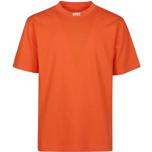 Heron Preston, Tops, Heren, Oranje, S, Geborduurd T-shirt