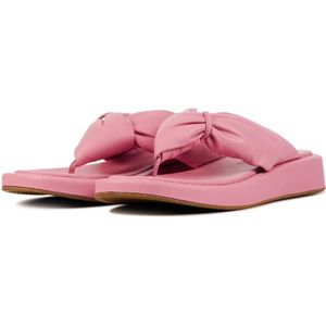 Lina Locchi, Schoenen, Dames, Roze, 38 EU, Roze Leren Pantoffels