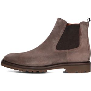 Floris van Bommel, Schoenen, Heren, Bruin, 40 EU, Suède, Taupe Suede Chelsea Boots Sfm-60018