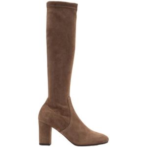 Parallele, Schoenen, Dames, Bruin, 40 EU, Suède, Stretch Suède Laars in Taupe