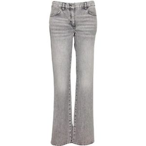 Iro, Jeans, Dames, Grijs, W27, Denim, Grijze Flare Jeans met Hoge Taille