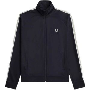 Fred Perry, Jassen, Heren, Blauw, L, Katoen, Contrast Tape Track Jas