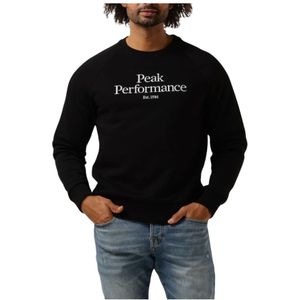 Peak Performance, Sweatshirts & Hoodies, Heren, Zwart, M, Katoen, Heren Original Crew Sweater Zwart