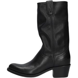 Sendra, Schoenen, Dames, Zwart, 36 EU, Leer, Dames Cowboy Laarzen met Accent