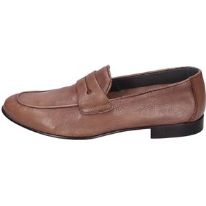 Pollini, Schoenen, Heren, Bruin, 40 EU, Leren Heren Loafers