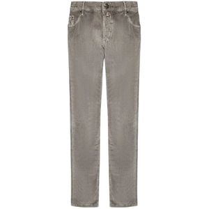 Hand Picked, Jeans, Heren, Beige, W30, Katoen, Beige Corduroy Slim-Fit Broek