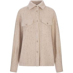 Kiton, Truien, Dames, Bruin, S, Wol, Bruine Wol Zijde Kasjmier Shirt