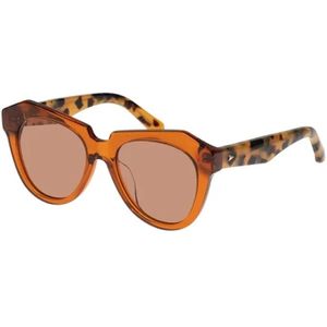 Karen Walker, Cat-Eye Zonnebril in Persimmon Tort Bruin, Dames, Maat:ONE Size