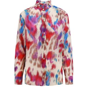 Isabel Marant Étoile, Blouses & Shirts, Dames, Veelkleurig, S, Katoen, Multicolor Katoenen Shirt